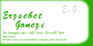 erzsebet gonczi business card
